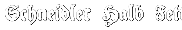 Schneidler Halb Fette font preview